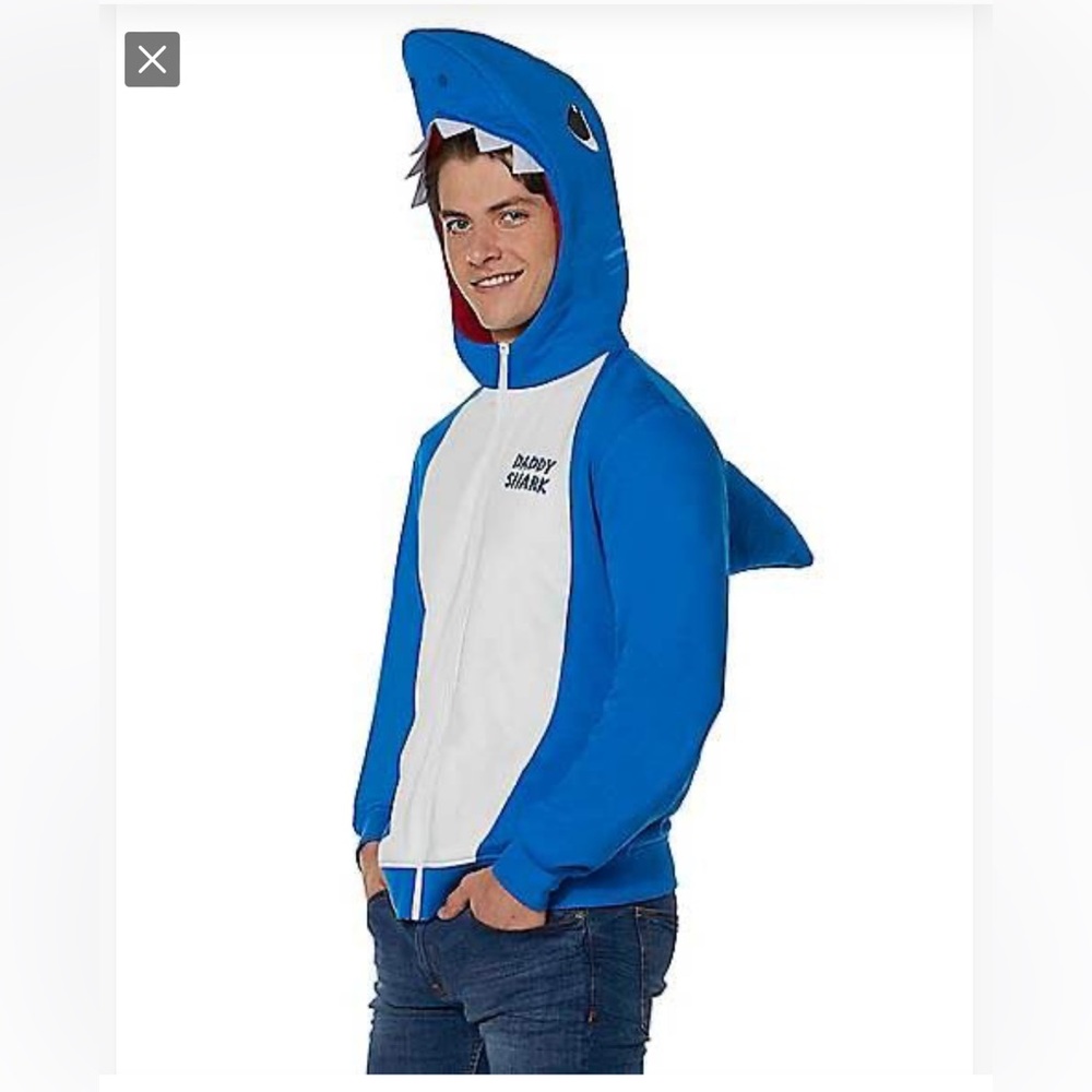Spirit Halloween Daddy Shark Costume Sweatshirt Hoodie